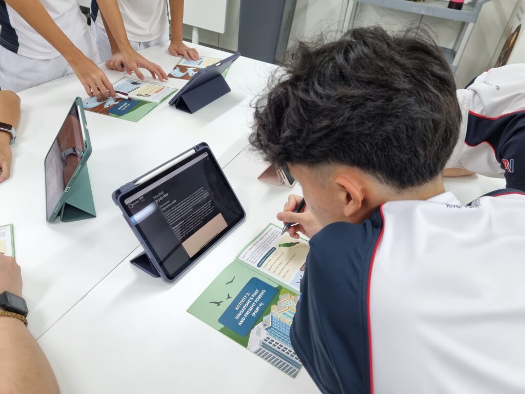 Students were tasked to use resources from the Museum’s Singapore in Global Natural History Museums Information Facility (SIGNIFY) initiative to learn about some of Singapore’s first described animals.