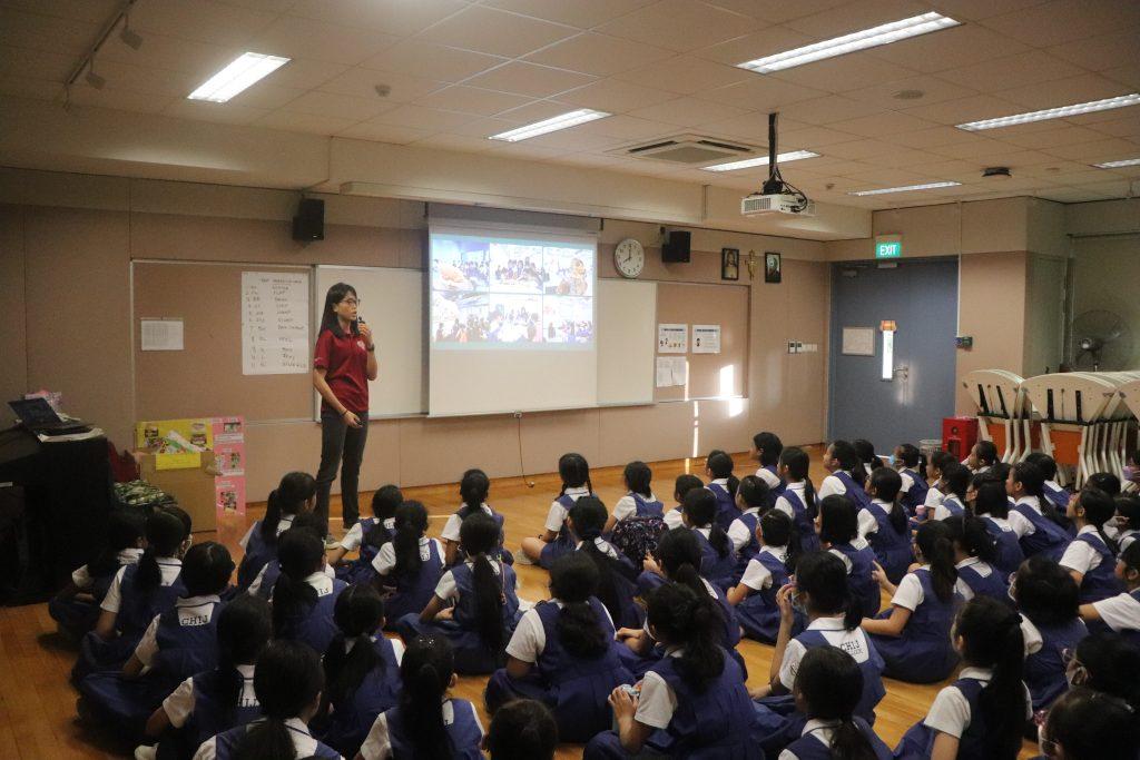 Participants engaged in a Museum talk which was conducted in school.