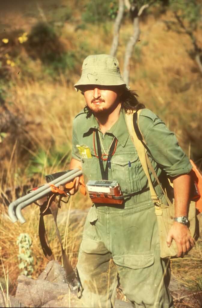 A young Peter Davie setting out to go crabbing during a mangrove environmental baseline survey prior to the declaration of Kakadu National Park, Northern Territory, Australia, in 1981. Photo credit: Peter Davie