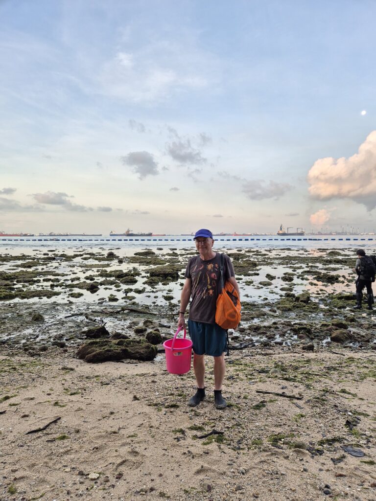Dr Rouse on an intertidal fieldtrip at Tanjong Rimau, Singapore. Photo credit: Tashfia Raquib