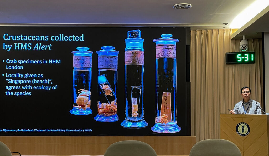 LKCNHM Head, Assoc Prof Darren Yeo, giving his talk entitled ‘SIGNIFY: Carcinological recollections of Singapore’s historical biodiversity’. Photo credit: Jose Christopher Mendoza.